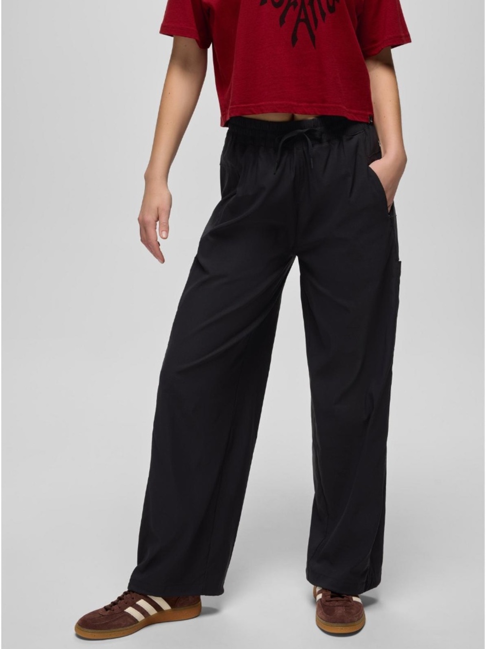 Prana Send Off High Rise Wide Leg Pant in Black - Size Large